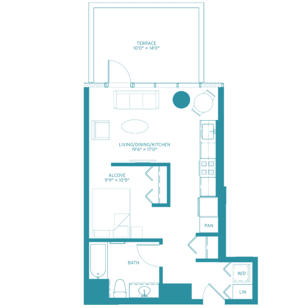 Halsted Flats 0 3t Teal