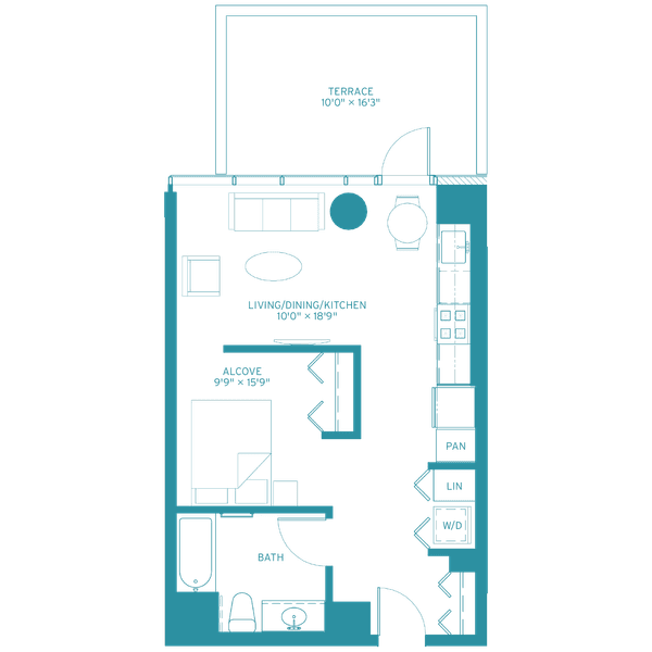 Halsted Flats 0 4t Teal