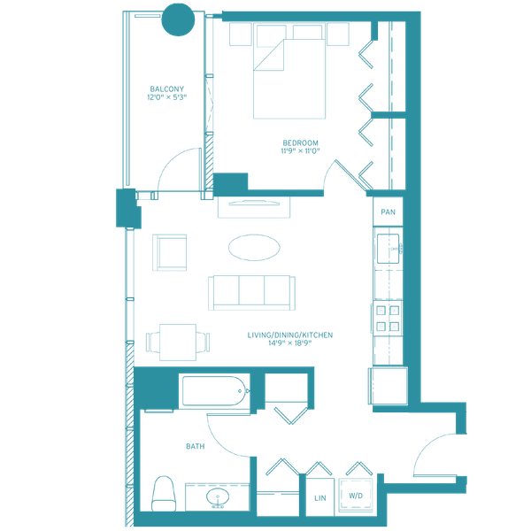 Halsted Flats 1 2 Teal