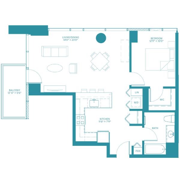 Halsted Flats 1 7 Teal