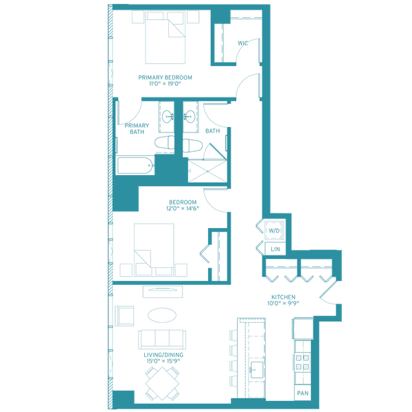 Halsted Flats 2 4 Teal